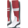 Traditional 2 in 1 Baseball Socks w/ Pattern C Heel & Toe (10-13 Large)